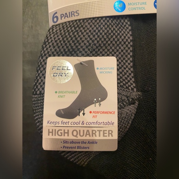 U.S. POLO ASSN. Men's 6 Pack Cushion Comfort High Quarter Crew Socks Size 6-12 - Picture 4 of 4